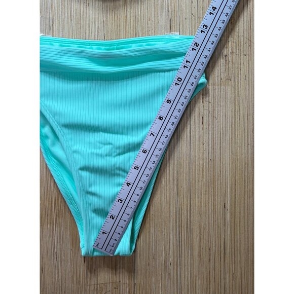 Stoney Clover Ln - Women's High-Waisted Two Piece Bikini In Light - Green - XXS - Picture 11 of 16